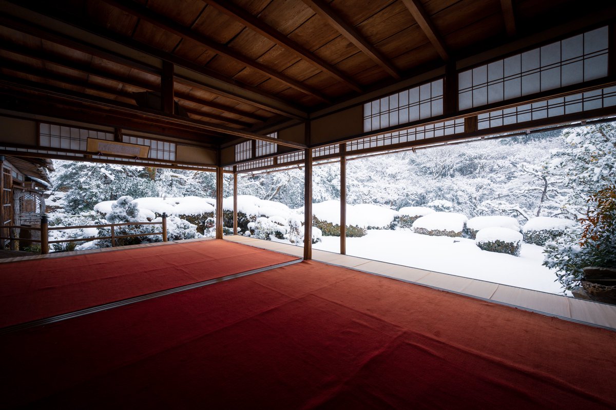 雪の詩仙堂丈山寺。