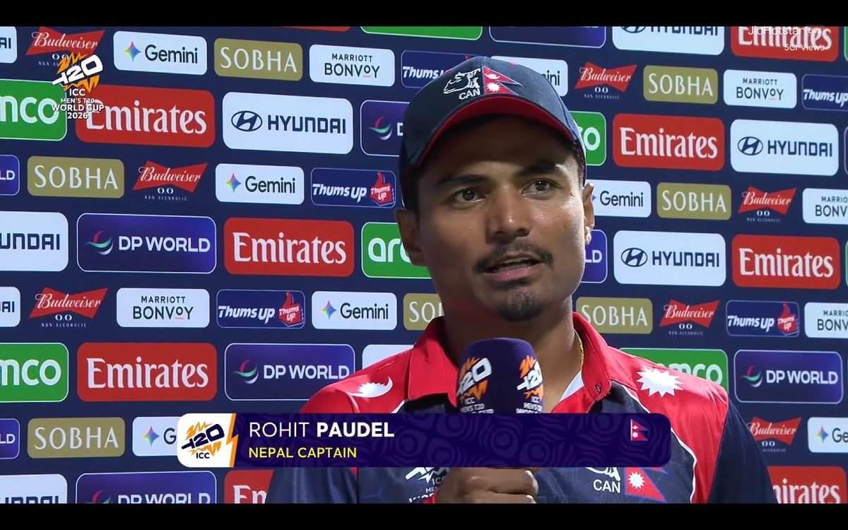 Nepal Captain said "Disappointment is there but I am proud of my team - we had the belief when we came to the World Cup, we didint come here just to participate".