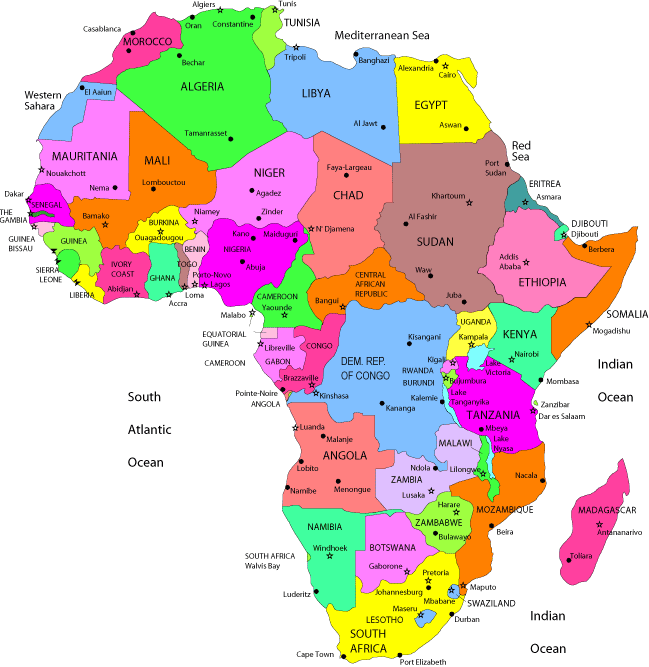 Africa's Biggest Countries by Population

1) 🇳🇬 Nigeria ~ 238,000,000
2) 🇪🇹 Ethiopia ~ 136,000,000
3) 🇪🇬 Egypt ~ 119,000,000
4) 🇨🇩 DR Congo ~ 114,000,000
5) 🇹🇿 Tanzania ~ 71,500,000
6) 🇿🇦 South Africa ~ 65,000,000
7) 🇰🇪 Kenya ~ 58,000,000
8) 🇸🇩 Sudan ~ 51,500,000
9) 🇺🇬 Uganda ~
