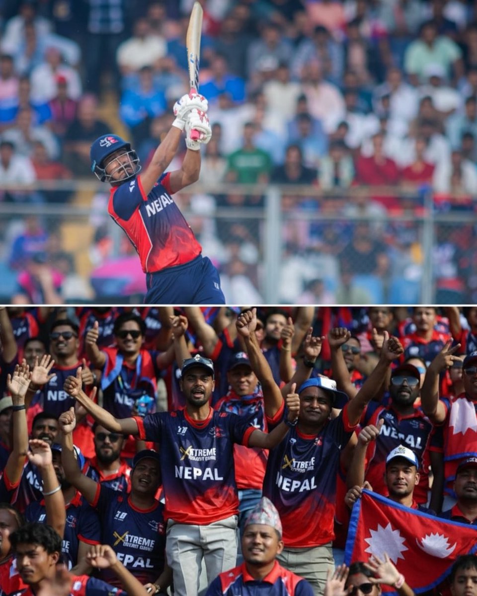 Take a bow, Nepal 🫡🇳🇵

Wankhede witnessed a #T20WorldCup classic! Nepal pushed England, but fell short by 4 runs.