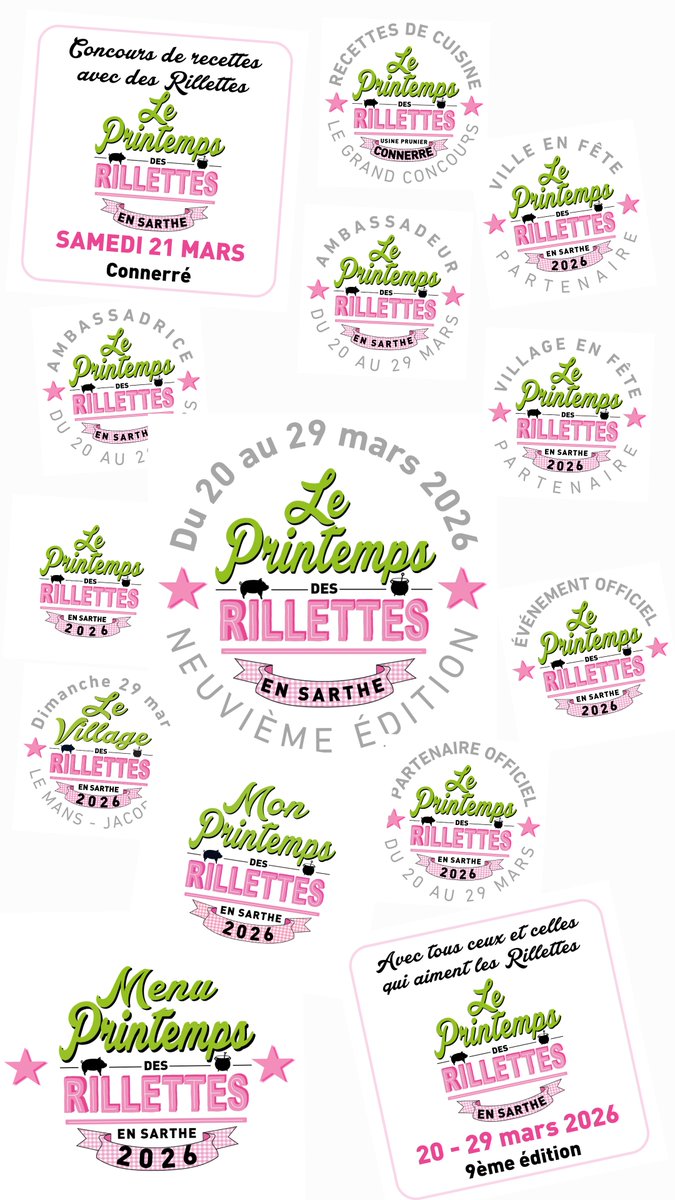 PRINTEMPS DES RILLETTES 2026 : vous avez un projet d'animation, individuelle ou collective pour ce mois de mars ? 😃

👉 Logos, supports d'affiches, documents et goodies disponibles sur la page printempsdesrillettes.fr/documents-a-te…

#PrintempsdesRillettes #rillettes #LeMans #Sarthe #festival