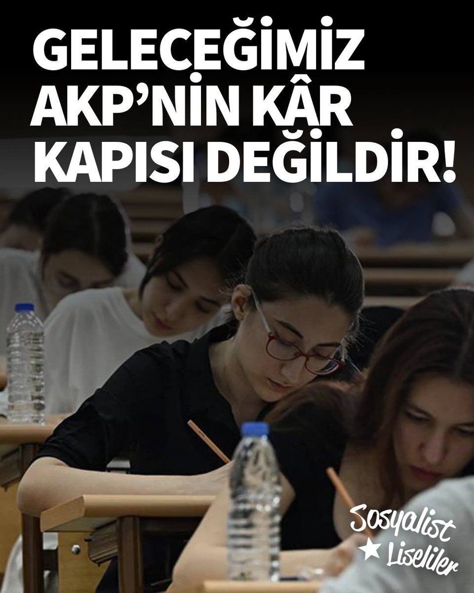 GELECEĞİMİZ AKP’NİN KÂR KAPISI DEĞİLDİR! 

YKS başvurularının başlamasıyla birlikte sınavların yeni ücretleri de duyurulmuş oldu. Sınav ücretlerini belirleyen patronların temsilcisi AKP, yine şaşırtmadı. 2025’te her bir oturum için 450 TL olan sınav ücreti, 2026 yılında 700 TL’ye