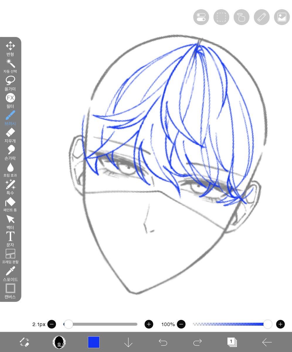 ㅈㅈ하게물어보는건데 머리카락 어떻게 그리나요 앞머리까진 어떻게 하겠는데 뒷통수쪽은진짜모르겠음