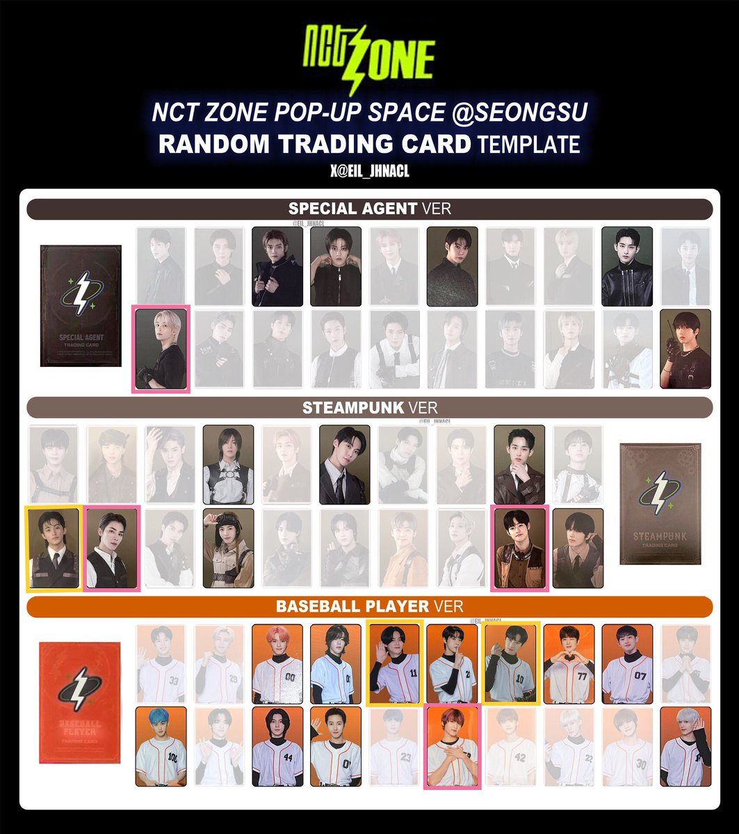 交換希望】 NCT ZONE RANDOM TRADING CARD SET SPECIAL AGENT 譲