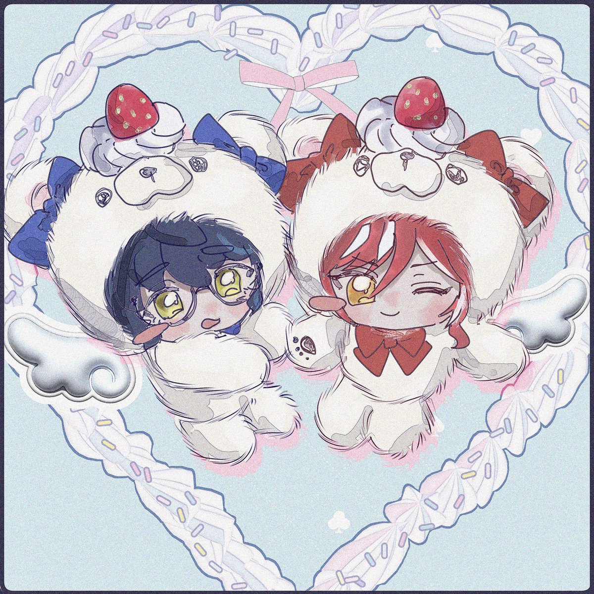 差し入れ用に急いで描いたまぬ赤