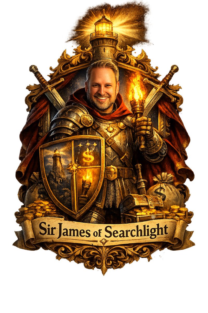 jamesbilcoxSLF's tweet photo. Sir James of Searchlight, Defender of Retirement, Protector of Portfolios at your service, my liege… https://t.co/cywhJm7V2Y