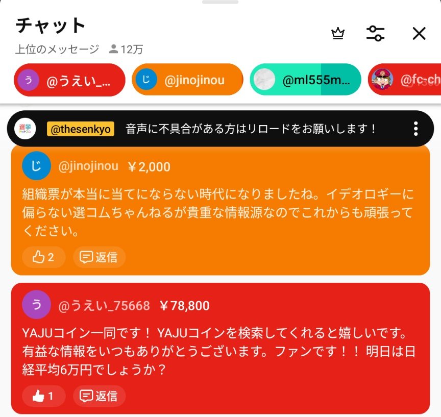 kyurukyurutrade's tweet photo. みんなは選挙行ったかな？選挙速報でホルダーがスパチャしてて大草原不可避なんだよなぁ…たまげたなぁ。

#野獣先輩
#野獣コイン
#YAJUCOIN
$YAJUCOIN https://t.co/GuTV81oP04
