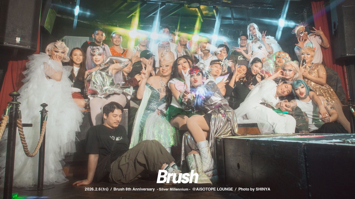 brush_party's tweet image. Brush 8th Anniversary
-Silver Millennium-
ご来場有難うございました
OPENからLASTまで沢山のお客様で幸せに満ちた空間でした🙏

🏰次回のBrushはGW初日🌷🌸
5月1日(金)⚜️
テーマは
『TOON WORLD』
カートゥーン、アメコミの世界に皆様をご招待！
ページをめくればあなたが主役の物語が始まるよ🥰