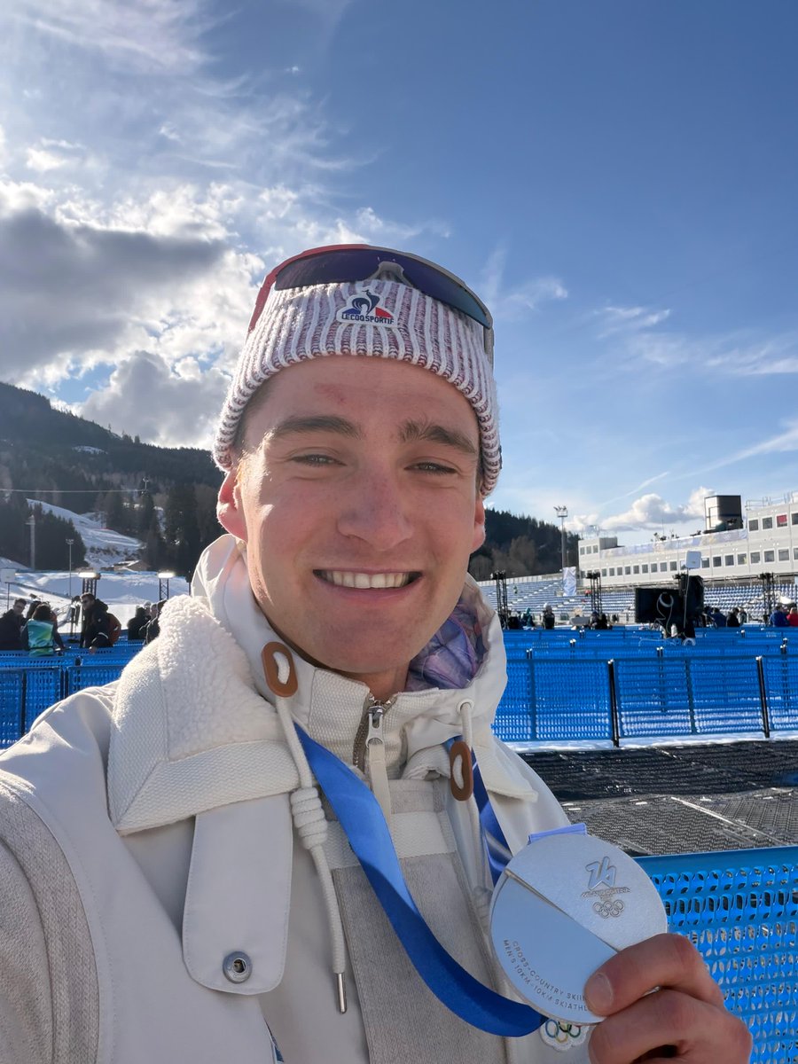 🥈 La première médaille tricolore des Jeux Olympiques de #MilanoCortina2026 signée Mathis Desloges ✍️