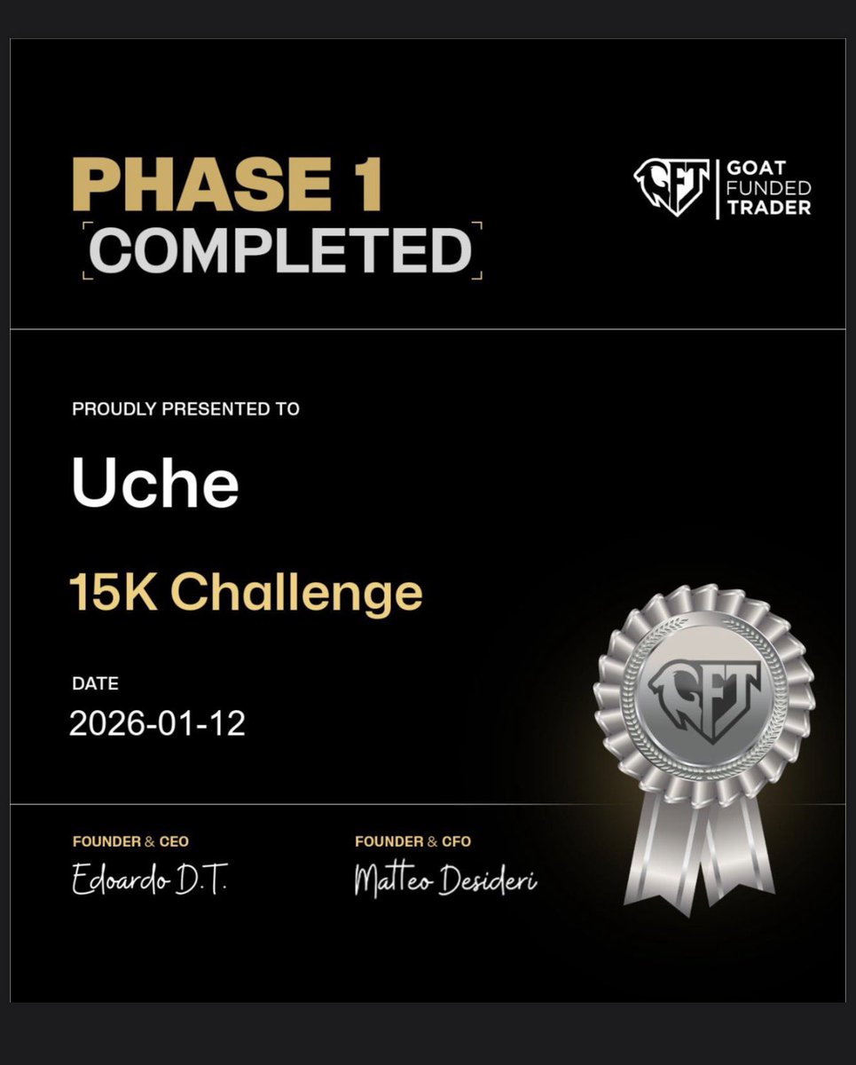 Tradewithjay01's tweet photo. When I completed my phase1 and 2 challenge with @GoatFunded @EdwardXLreal https://t.co/qcFTEkFpsy