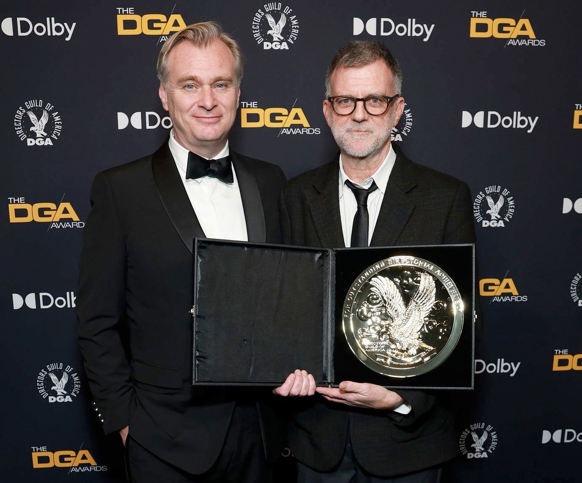 firstshowing's tweet photo. 2026 Directors Guild Awards - Paul Thomas Anderson & Charlie Polinger https://t.co/I8uArGYecl
#DGAAwards #OBAA #PaulThomasAnderson #CharliePolinger @directorsguild https://t.co/8putYJIH32