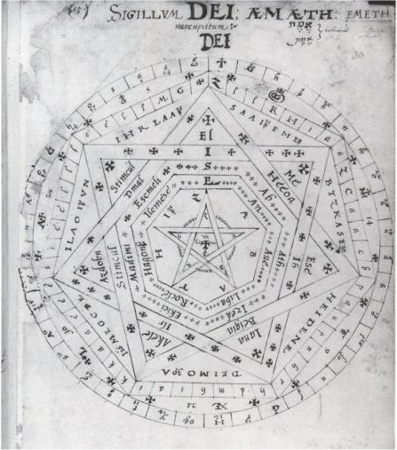 Coming out of my eternal slumber for a random WuWa Lore post: 

Did you know that there is a magical diagram called "Sigillum Dei Aemeth" (Seal of God's Truth) which is a sigil from the Middle Ages. 
It has god and the names of 7 angels and archangels inscribed on it.

It's