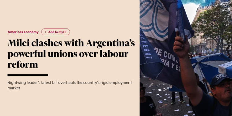 Financial Times califica a la reforma laboral de Javier Milei como “el mayor intento en décadas de limitar el poder sindical”
reporte24.com.ar/2026/02/07/fin…