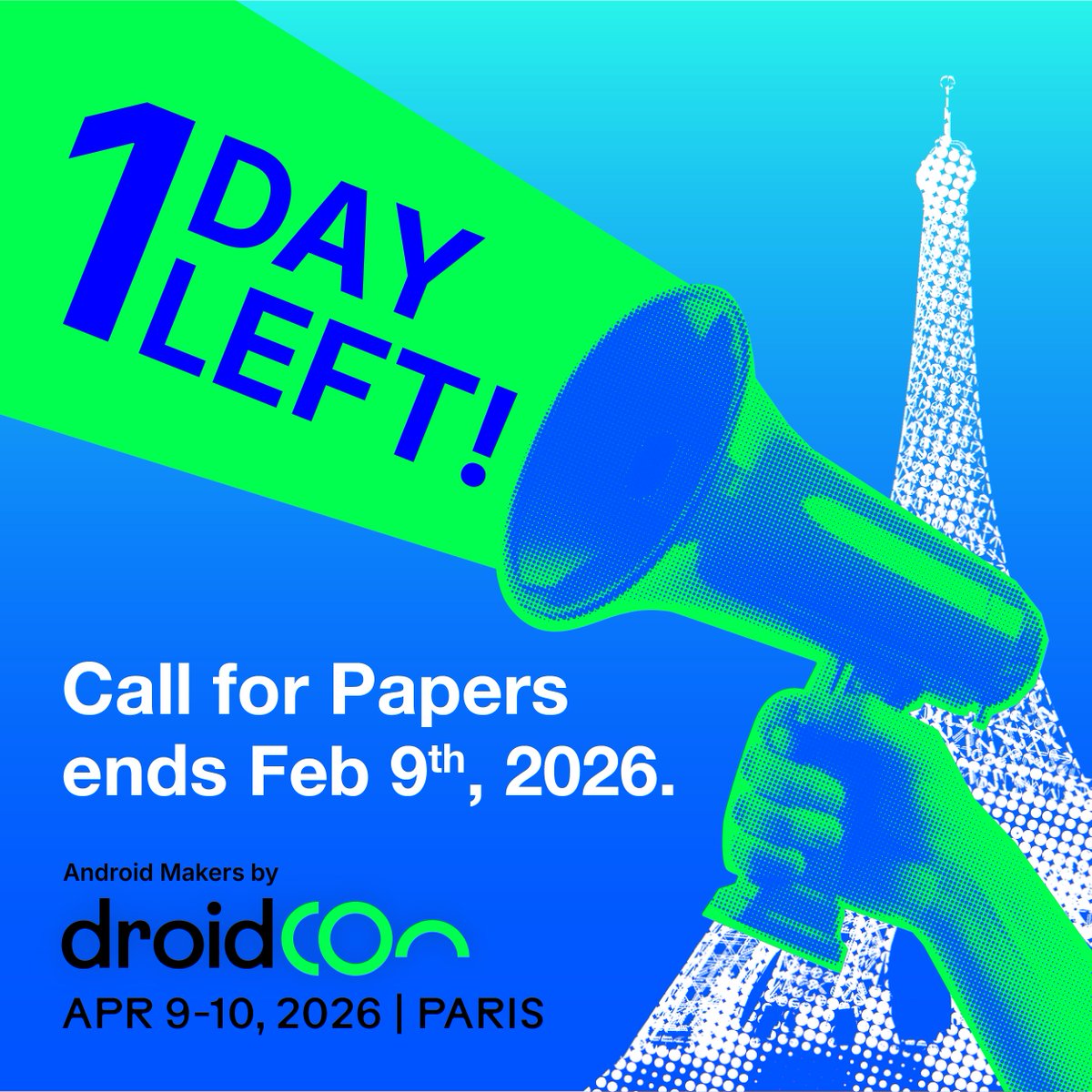 droidCon tweet media