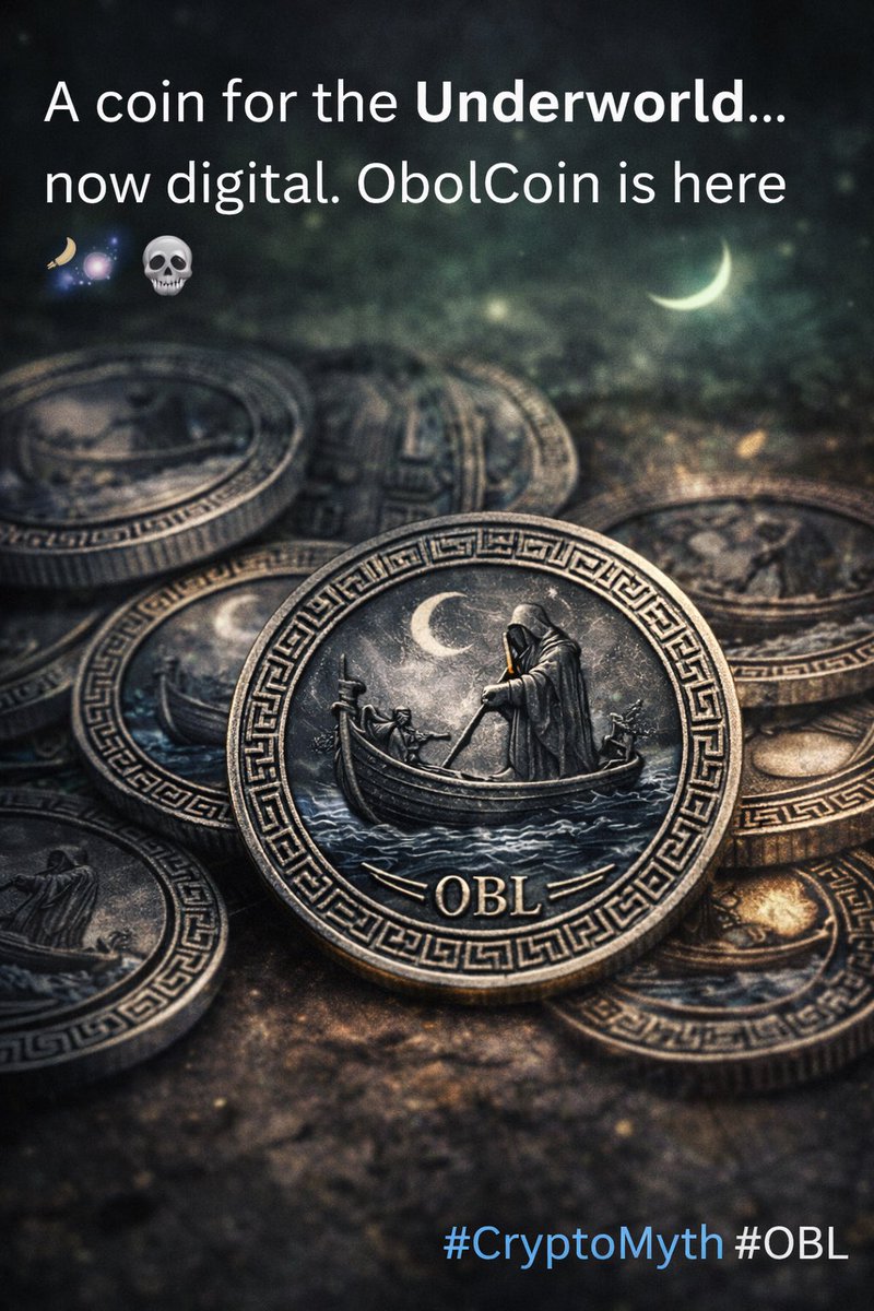 Highkey_f's tweet image. A coin for the Underworld… now digital. 🪙💀 #OBL #CryptoMyth