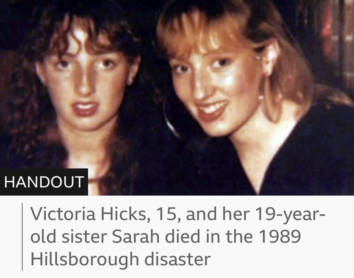The parents of two teenage girls who died at Hillsborough are heading up a new campaign to correct official court records from the 1990s - which wrongly state that their children were unconscious within seconds of the crush on the terraces, and died within minutes 

15 yr old