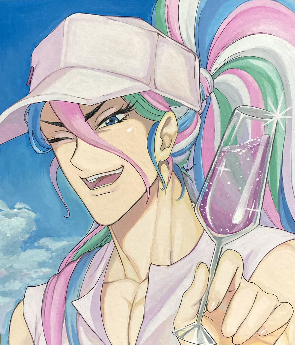 扉絵のサニぃーーー🍷
アナログだと、いつもに増して、髪が、マジで、大変だった