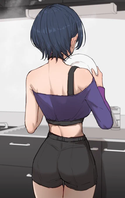 #カルタの絵札 家事を手伝ってくれてるやま