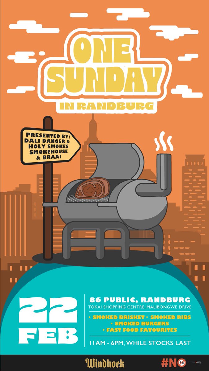 Ekse Bafethu 🤙🏿

What better way to announce the next One Sunday than on a Sunday? 🔥

A week before <a href="/WindhoekBeer_SA/">Windhoek Beer SA</a>’s Real Food Market, we’re bringing the smoke to Randburg.

Join us on 22 February at 86 Public, Randburg for One Sunday in Randburg, a premium BBQ and braai 🔥