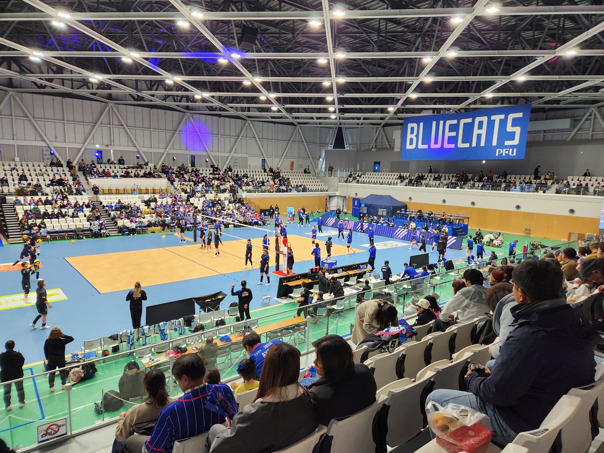 勝ったってのもあると思うけど
バレーボール🏐面白い🏐
また行く🏐
 #PFUブルーキャッツ