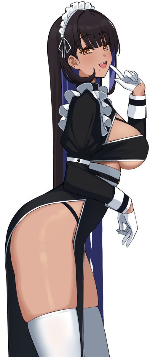 褐色メイド 可愛くかけた気がする 