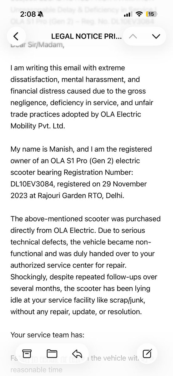 vihanpardh31132's tweet photo. OLA Electric Exposed!
स्कूटी DL10EV3084 महीनों से सर्विस सेंटर में कबाड़ की तरह पड़ी है।
न मरम्मत, न समाधान—सिर्फ़ झूठे आश्वासन।
पीड़ित की लिखित शिकायत के बाद भी फोन उठाना बंद।
यही है OLA की असली सच्चाई!
#OLAElectric #OLAFraud
@OlaElectric
@MHI_GoI
@PMOIndia
@rashtrapatibhvn https://t.co/95MDHJudu5