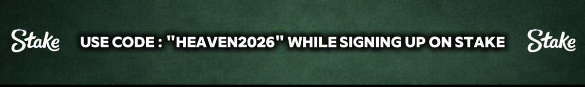 COMMENT YOUR STAKE ID 🆔 

💰Use code "HEAVEN 2026" and get $21 instantly
📊Sign up now !!
stake.ac/?offer=heaven2…

🎁 $50 X 1 GIVEAWAY 🎁
- Follow me <a href="/heavengambler/">HEAVEN GAMBLER</a> 👤
- Like &amp; Retweet  ♻️❤️

Ends in 48 hr