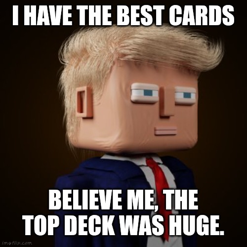 re_al_dev's tweet photo. The deck is built. The strategy is set.

Believe me, we’re going to win so much you’re going to get tired of winning.

Check out the future of blocky battle at https://t.co/EnRgsAs6pq

#Minecube #TCG #CardGames #Web3 https://t.co/QxGW8hfrVr