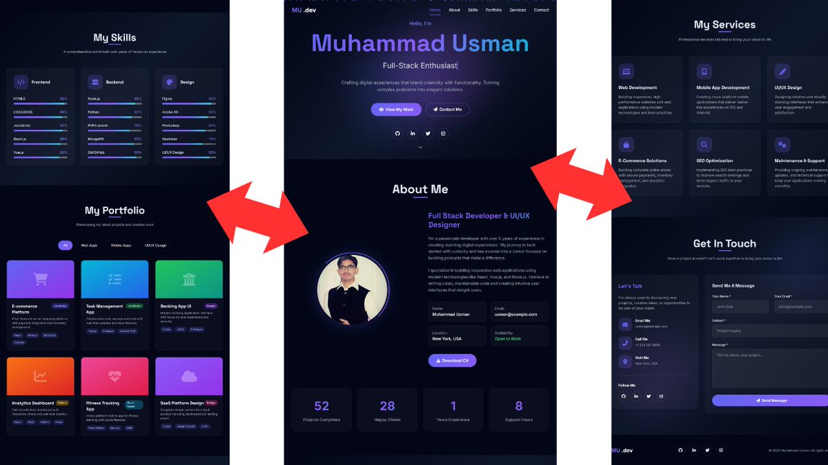 codewithusman9's tweet photo. 🚀 Built portfolio website using AI prompting + HTML &amp; Tailwind CSS.

Clean UI, responsive layout, and real-world structure.
🎥 Full tutorial on YouTube 👇
https://t.co/nXOR7y1nJn

#WebDevelopment #TailwindCSS #FullStackDeveloper #PromptEngineering #PortfolioWebsite #FrontendDev https://t.co/0Zjj24zHsX