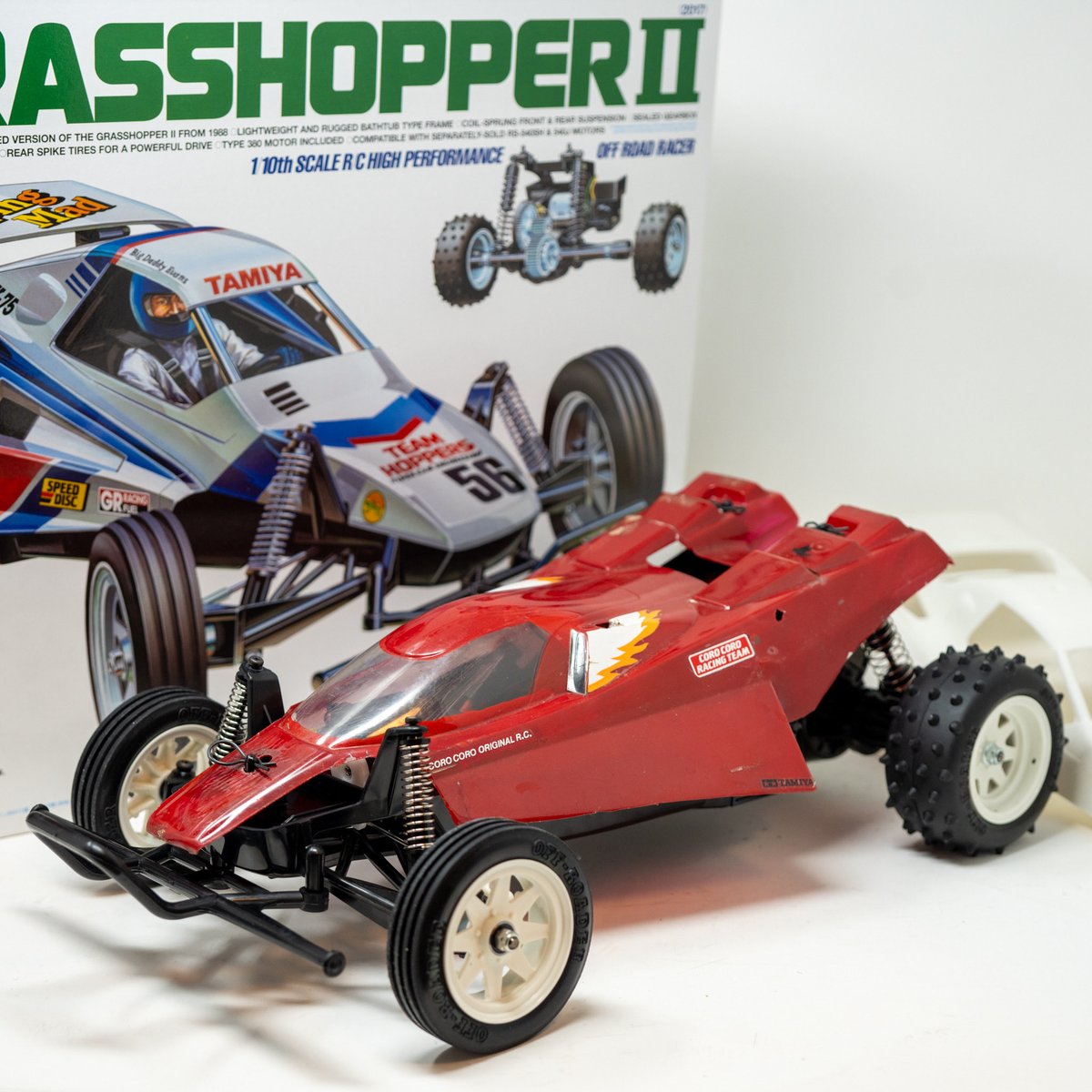 kaz_mini4wd's tweet photo. 俺のグラホスッパーⅡ!
人生3台目のバッタ。
ボディーは小学生の頃に友人のゴリさん(女子)の兄ちゃんからもらったファイヤードラゴン。あのときゃほんとに嬉しかった。
#tamiya #grasshopper2 #RC #firedragon #グラスホッパー2 https://t.co/OmD1oWe76E