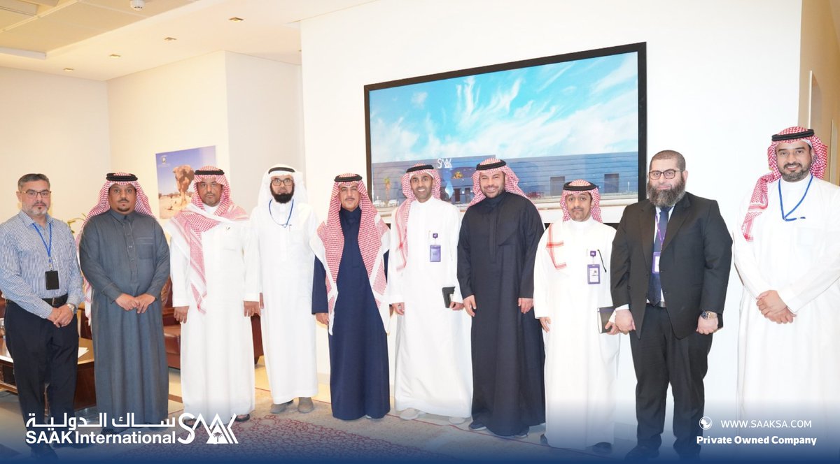saakcompany's tweet photo. استقبلت شركة ساك الدولية المهندس غسان الظبي @galdhabi، مدير عام مبيعات وتطوير الأعمال لقطاع وزارة الدفاع والحرس الوطني في شركة @stc_ksa والوفد المرافق له، حيث كان في استقبالهم الرئيس التنفيذي لشركة ساك الدولية مشعل بن خالد بن حثلين @mkhethlain، وذلك في إطار تعزيز الشراكة الاستراتيجية وبحث سبل تطوير الأعمال والتعاون المشترك بين الجانبين.

وجرى خلال الزيارة مناقشة عدد من الموضوعات ذات الاهتمام المشترك، واستعراض الفرص المتاحة لتوسيع نطاق التعاون في مجالات توطين الصناعات والخدمات اللوجستية، بما يسهم في تحقيق الأهداف الاستراتيجية للطرفين، ودعم مسيرة التحول الرقمي وتطوير الحلول التقنية.

وأكد الجانبان خلال اللقاء أهمية توحيد الجهود وتبادل الخبرات، بما ينعكس إيجابًا على تطوير الخدمات وتحقيق قيمة مضافة مستدامة، مع الاتفاق على مواصلة التنسيق وعقد لقاءات لاحقة لمتابعة ما تم بحثه.

وتأتي هذه الزيارة ضمن حرص الطرفين على بناء شراكات فاعلة تسهم في نمو الأعمال وتعزيز مكانة القطاع محليًا وإقليميًا في مجال المنظومات الدفاعية.

SAAK International received Eng. Ghassan AlDhabi @galdhabi, General Manager of Sales and Business Development for the Ministry of Defense and the National Guard sector at @stc_ksa, along with the accompanying delegation. They were welcomed by the Chief Executive Officer of SAAK International, Mishal bin Khalid bin Hethlain @mkhethlain, as part of efforts to strengthen the strategic partnership and explore opportunities for business development and mutual cooperation between the two parties.

During the visit, a number of topics of mutual interest were discussed, and potential opportunities to expand collaboration in the areas of industry localization and logistics services were reviewed, contributing to the achievement of shared strategic objectives and supporting digital transformation and the development of technical solutions.

Both parties emphasized the importance of aligning efforts and exchanging expertise in a manner that supports service development and delivers sustainable added value. They also agreed to continue coordination and hold follow-up meetings to advance the matters discussed.

This visit reflects the commitment of both parties to building effective partnerships that support business growth and strengthen the sector’s position locally and regionally in the field of defense systems.
#ساك_الدولية #مشعل_بن_خالد_بن_حثلين
#تطوير_الأعمال #توطين_الصناعة
#الصناعات_الدفاعية

#SAAKInternational #Mishal_bin_Khalid_bin_Hethlain
#stc #IndustryLocalization
#DefenseIndustries