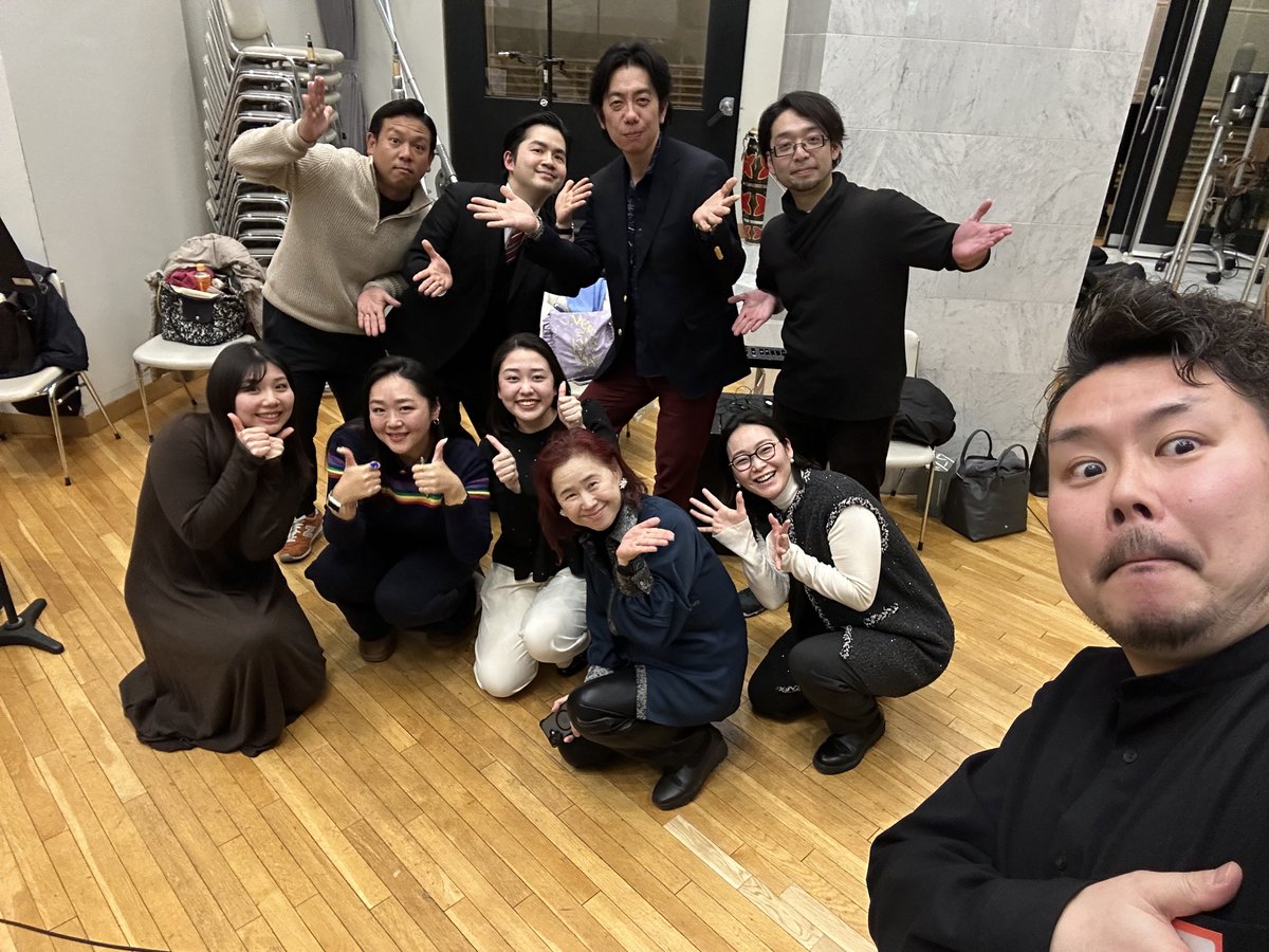 本日は梶浦由記さんとレコーディングでした！✨
素敵な時間をありがとうございました😭✨

歌人三昧サマディ　クラシカルチーム
ソプラノ：相原里美、石野真帆
アルト：豊島ゆき、水野菜津子
テノール：髙梨英次郎、後田翔平
バス：片山将司、三神祐太郎
コーラス指揮：鷲尾裕樹