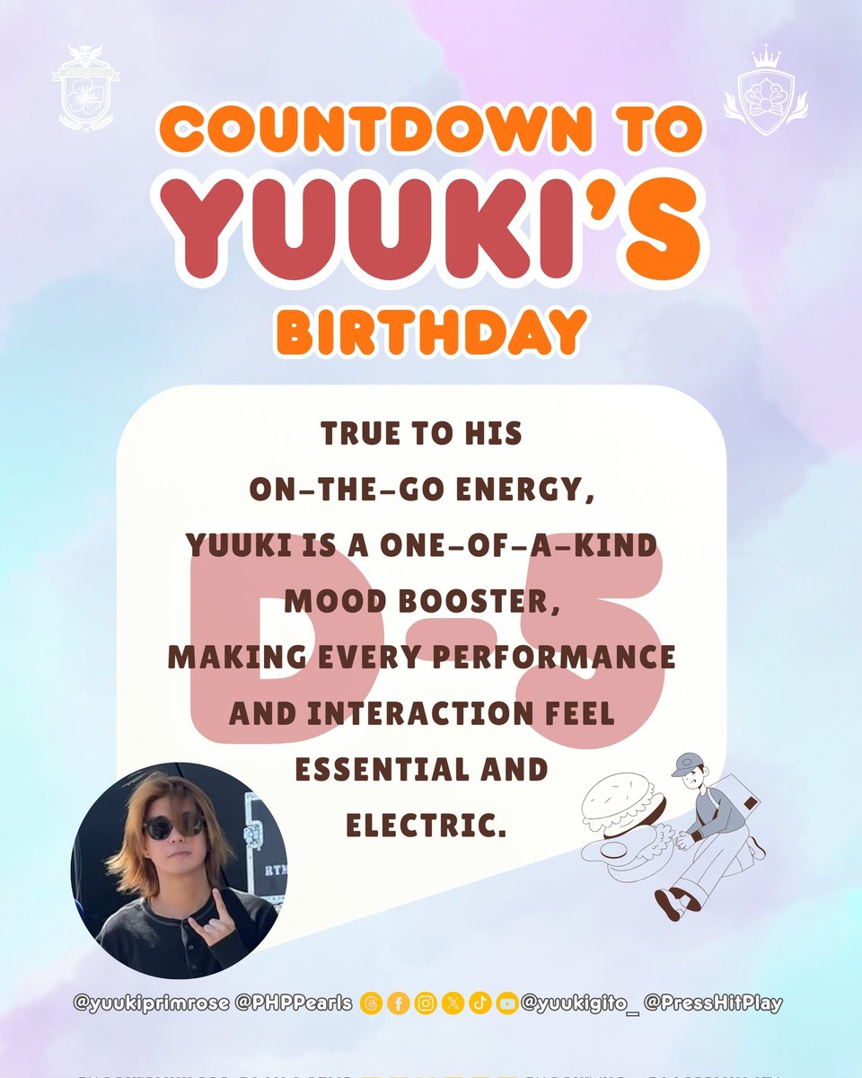 Reason 3: Like a Compact Powerhouse

Just 5 more days! True to his on-the-go energy, Yuuki is a one-of-a-kind mood booster, making every performance and interaction feel essential and electric.

#PRESS_HIT_PLAY #CountdownToYuukisBirthday #PHPPearl   <a href="/YuukiPrimrose/">YUUKI'S PRIMROSE</a> <a href="/yuukigito_/">PHP Yuuki</a>