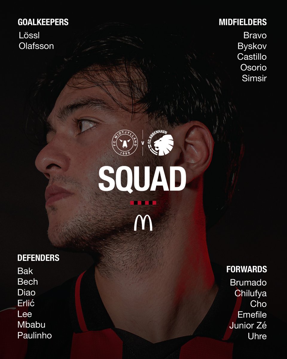 Truppen til aftenens opgør 📋

Læs mere på fcm.dk

#FCMFCK