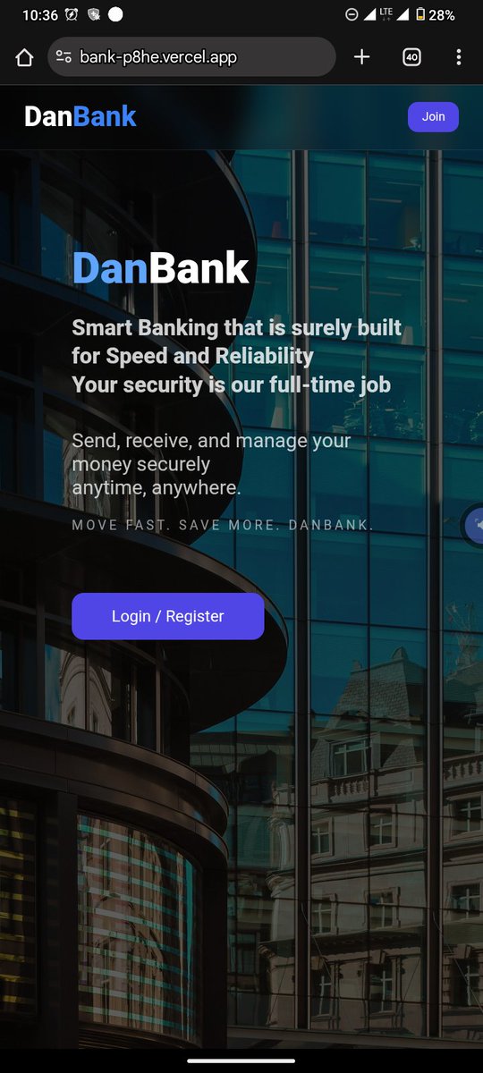 AmundOludo61824's tweet photo. Good morning Developers and everyone in the Tech World 
I just Built DanBank – a sleek web banking dashboard with HTML, CSS &amp; JS. Features user registration, live balances, and interactive UI. Fully deployable on Vercel. #WebDev #frontendengineering
View the link below https://t.co/oPWf5ugHmc