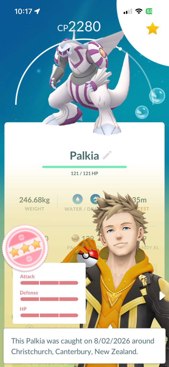 M_ExploresGO's tweet photo. Hundo Palkia from the Go Battle League! That’s GBL hundo #3

#pokemongo https://t.co/jmelIhpjFG