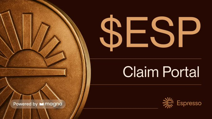 🚨 Final Call $ESP Airdrop 🚨

• Registration closes Sunday at midnight
• This is your last chance to register
• ⏰ Deadline: Sun, Feb 8, 7pm EST / Mon, Feb 9, 12am UTC
 
👉 Register here: claim.espresso.foundation