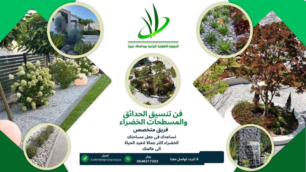 agrcoop's tweet photo. فن تنسيق الحدائق والمسطحات الخضراء 
تحت إشراف فريق متخصص 
نساعدك في جعل مساحتك الخضراء أكثر جمالًا لتعيد الحياة إلى عالمك.

الجمعية التعاونية الزراعية بمحافظة #عنيزة https://t.co/HDkDP1ejmd
