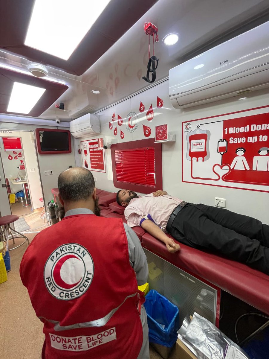 PRC_official's tweet photo. Day 2 of the PRCS Blood Donation Drive at F-10 Markaz, Islamabad. ❤️
Your blood can save lives of those injured in the Tarlai blast. Step forward, donate, and make a difference.

#DonateBlood #TarlaiBlast #PRCS #SaveLives https://t.co/BTkmZnpNLm