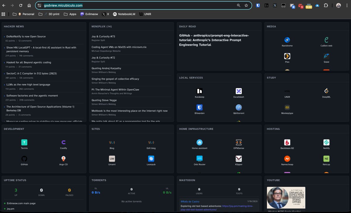 I just switched from using gethomepage in my homelab to a custom built page. 

It takes too short to build these things now.