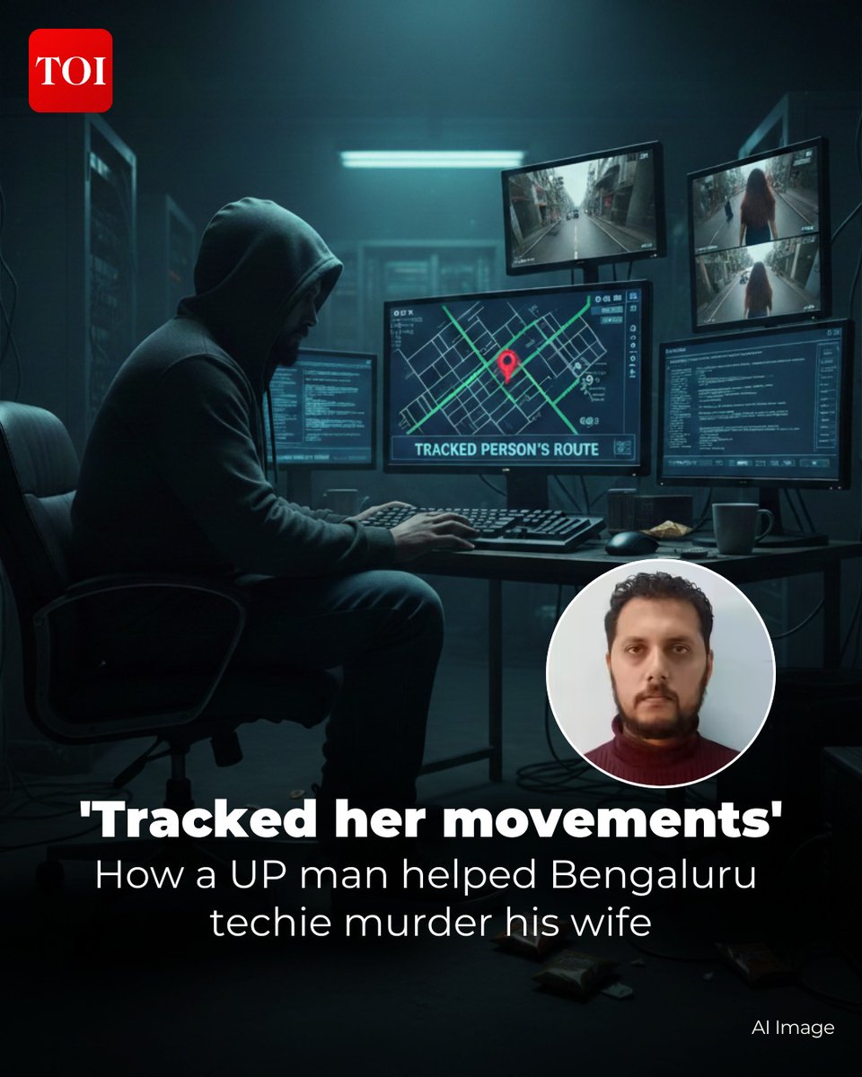 timesofindia's tweet photo. #Bengaluru | City police have arrested a 32-year-old man from #Varanasi, #UttarPradesh, for allegedly assisting a software engineer in the murder of his wife by tracking and sharing her #livelocation.
Details here 🔗https://t.co/PnbfGfC1yi https://t.co/egymHLqNbm