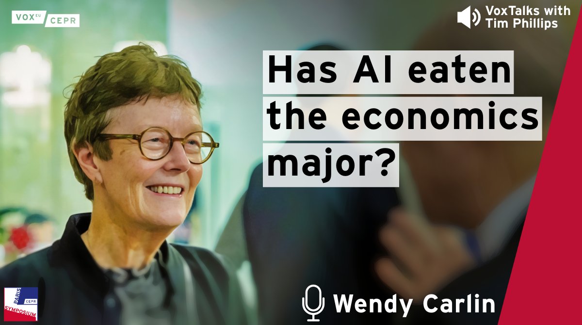 Has #AI eaten the #Econ major?

Recorded at the CEPR Paris Symposium, <a href="/WendyCarlinEcon/">Wendy Carlin</a> <a href="/ucl/">UCL</a>, talks to <a href="/timsvengali/">Tim Phillips Talk Normal</a> about how economics teaching should change when Gen AI can solve problem sets — and why AI should become a “cognitive sparring partner” for students.

Listen: