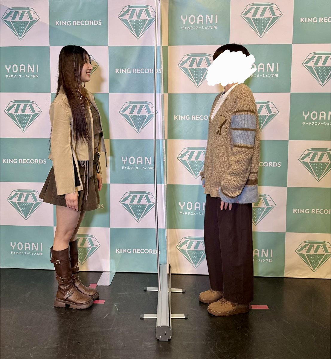 2人とも身長 163.4cm #蟹沢萌子