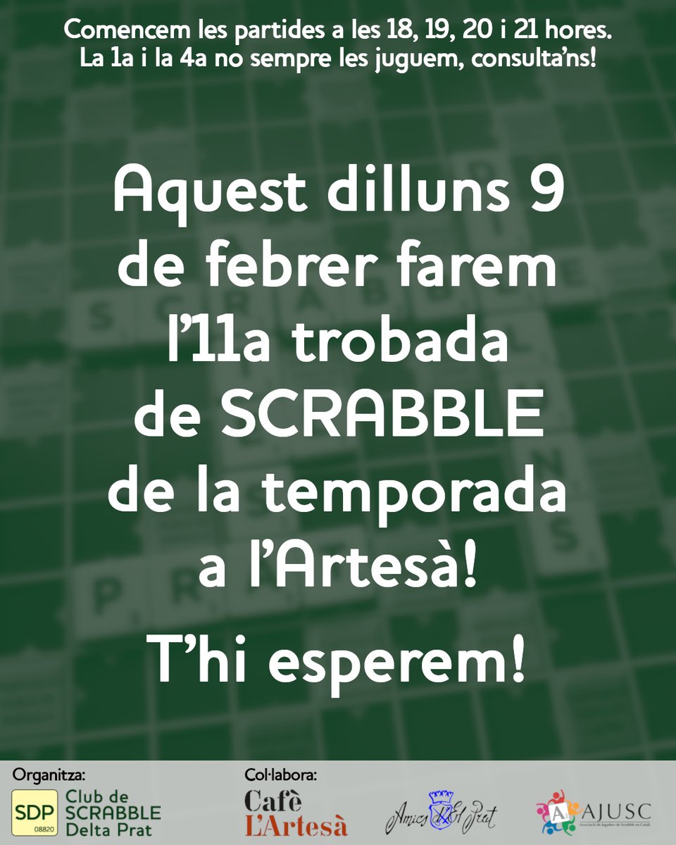 Club de Scrabble Delta Prat tweet media