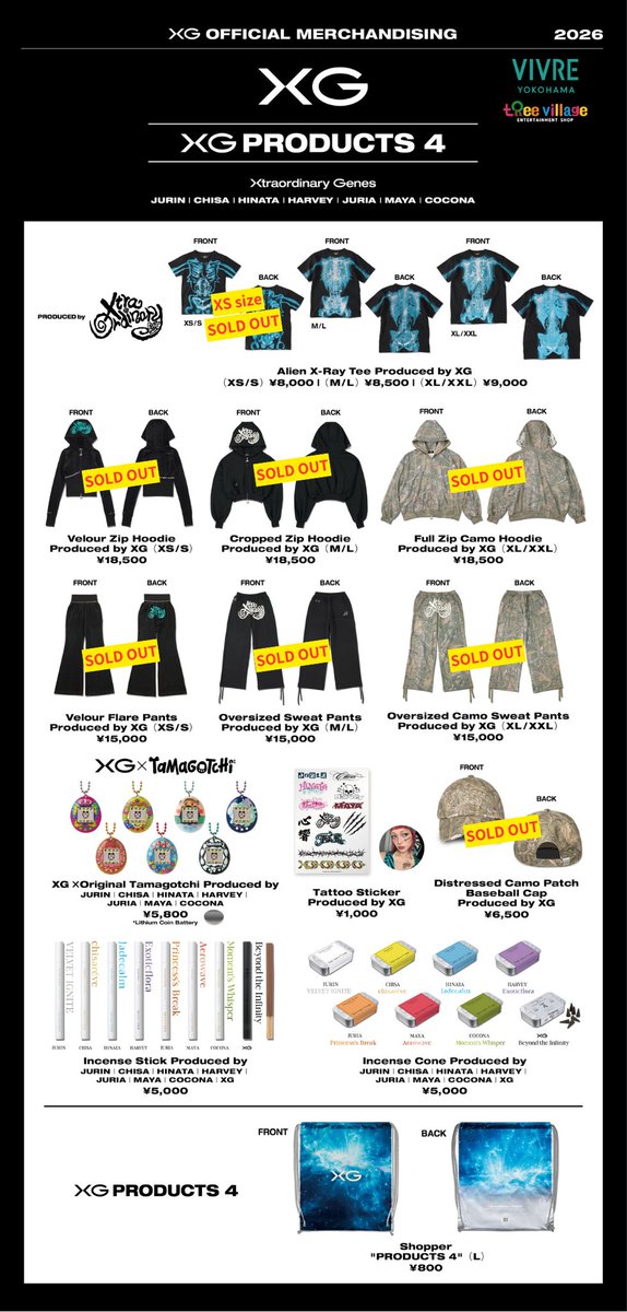 XG WORLD TOUR: THE CORE] POP-UP in YOKOHAMA VIVRE Tree Village