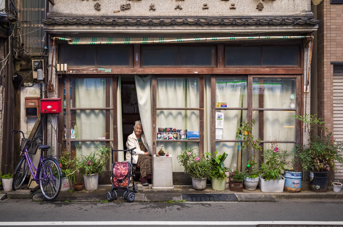 A woman and her old and closed 60 year old Tokyo shop. Larger