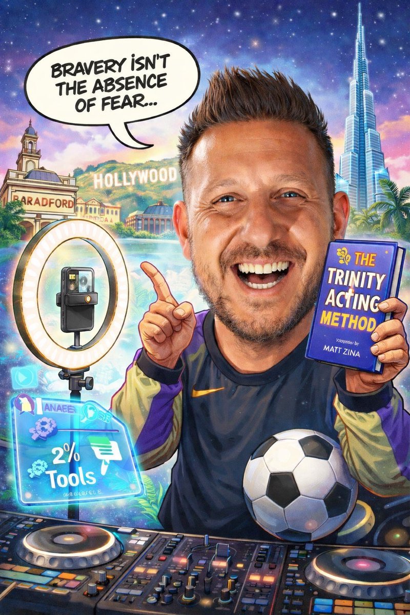 mattzinaacting's tweet image. Everyone’s jumping on the AI caricature trend…

So here’s mine 😂

Apparently I now walk around with a football, DJ decks, a ring light and The Trinity Acting Method in hand at all times.

Not entirely inaccurate tbf.

👉 linktr.ee/mattzina

#AITrend #CaricatureArt #OnTrend
