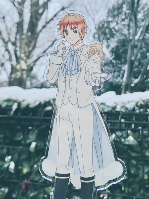 Snow Princeカフェに行く当日に雪が降ってテンションが上がりました