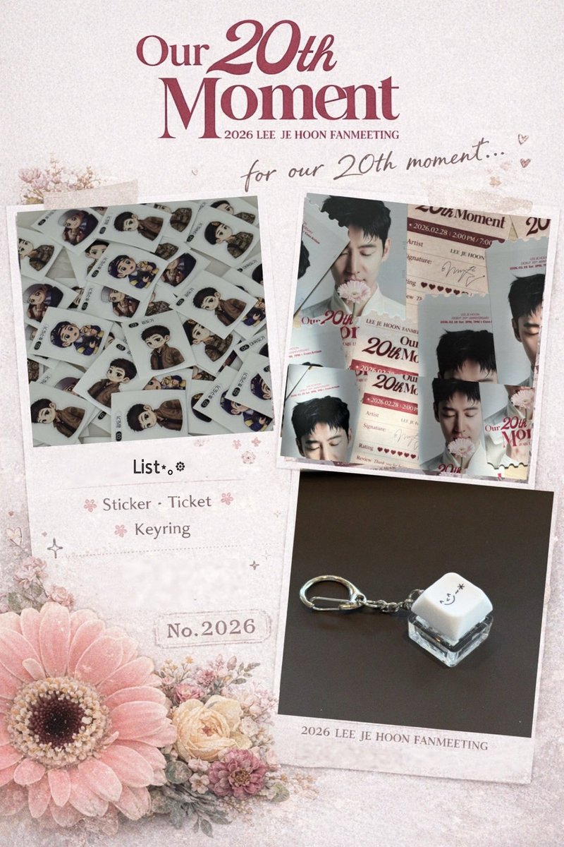 kkoonnggkki's tweet photo. 𝙾𝚞𝚛 𝟸𝟶𝚝𝚑 𝙼𝚘𝚖𝚎𝚗𝚝>
2026 #이제훈 팬미팅 나눔 최종공지

1회차(10set) : 1:30 pm
2회차(10set) : 6:30 pm
장소 : 나눔 10분~15분전 당일 공지 

-오리지널티켓
-띠부씰(랜덤2종)
-키캡키링

선착5분 김도기세트🚕

*변경사항 생길 시 인용으로 안내드리겠습니다! 
많이가져가주세요🙇‍♀️ https://t.co/Yuuo6WmkQm