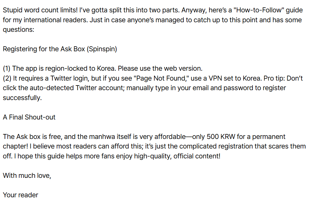 A kind reader shared an incredibly helpful guide on how to use the Mr. Blue site.
I really hope this helps all the international fans who want to follow the story. 
Thank you so much!!😍💗💗